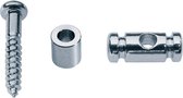 snaargeleider, cilinder model, chroom, hoogte 9.0mm, inclusief bus en schroef