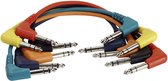 DAP Patch kabel, symmetrisch, haakse connectoren, set van 6 kleuren, 60 cm