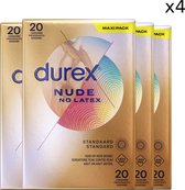 Bol.com Durex - Condooms - Nude - Latexvrij - 4x 20 stuks aanbieding