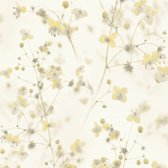PAPIER PEINT FLEURS CHALET | Champêtre - jaune blanc gris - AS Création PintWalls II