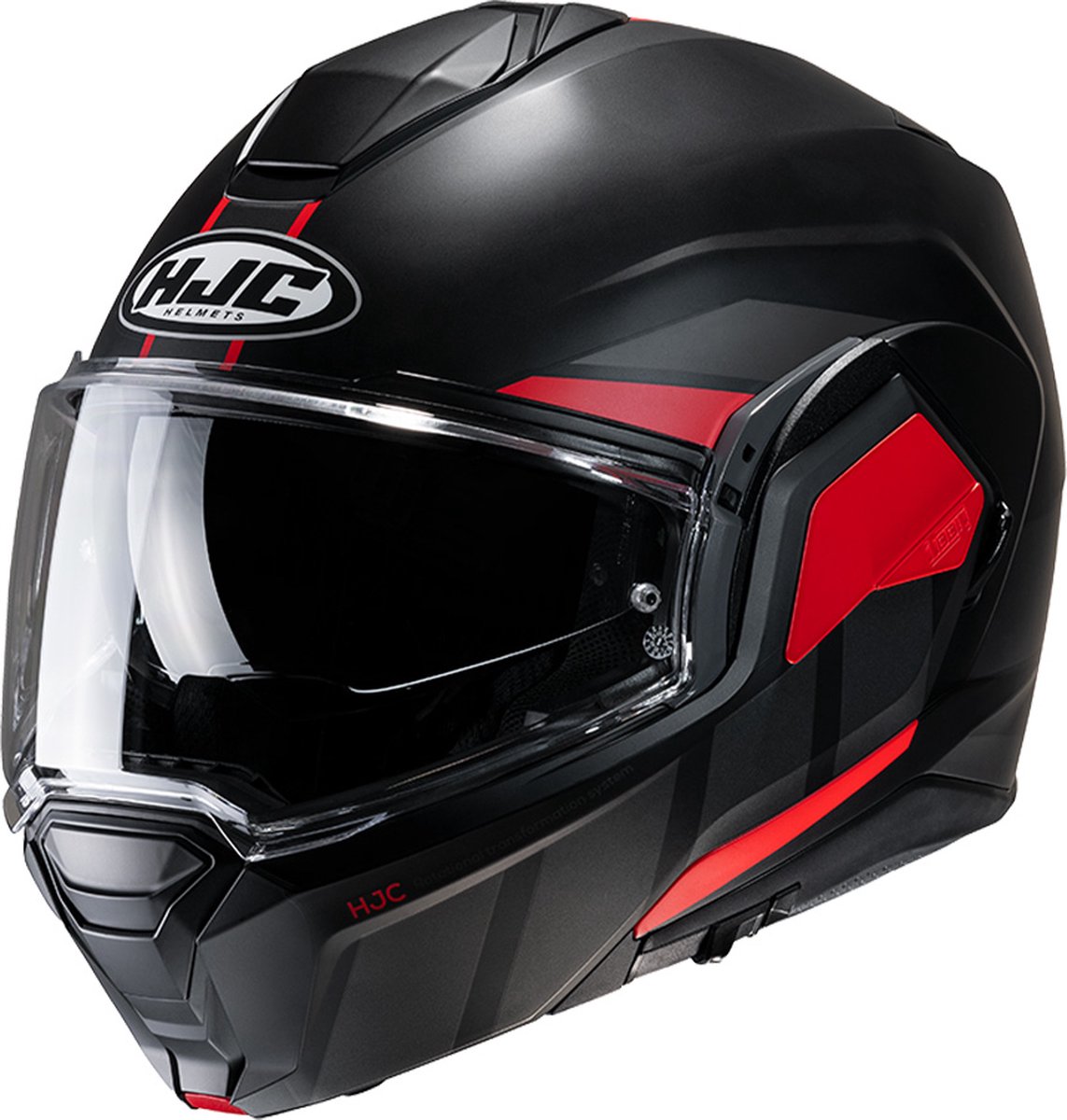 Hjc I100 Beis Black Red Mc1Sf Modular Helmets 2XL - Maat 2XL - Helm