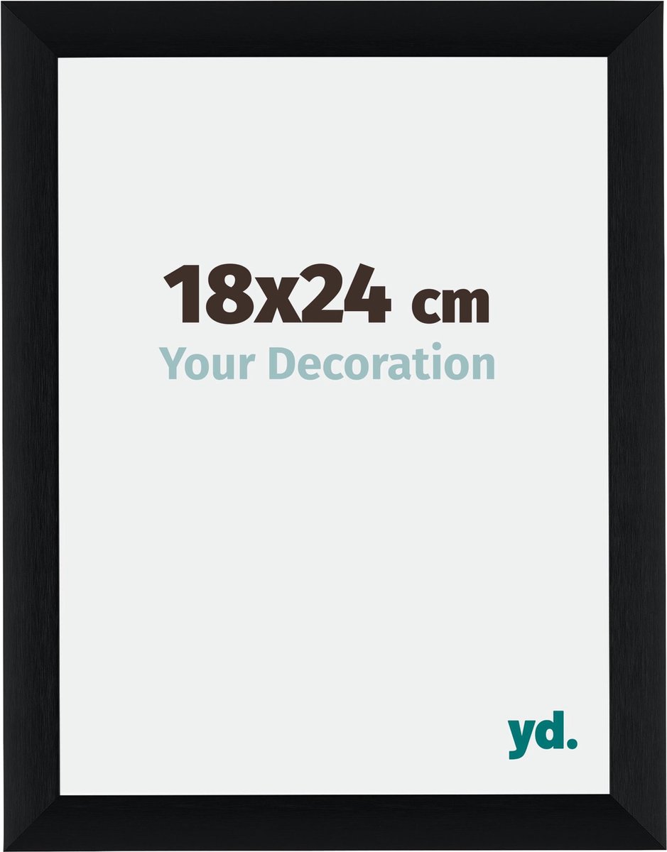 yd. Your Decoration - Fotolijst 18x24 cm - Aluminium - Zwart Geborsteld - Tucson