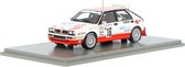 De 1:43 Modelauto van de Lancia Delta HF Intergrale Evo Canonica #16 van de MonteCarlo Rally van 1993. De drivers waren C. Spiliotis en H. Thibaud. De fabrikant van het schaalmodel is Spark.Dit model is alleen online beschikbaar.