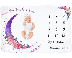 Frummel Mijlpaaldeken ‘Roze Maan’ – Milestone deken – Mijlpaal baby – Kraamcadeau Jongen – Kraamcadeau Meisje – Baby Shower Cadeau – Baby Cadeau – Mijlpaaldeken in het Nederlands – 100 x 150 cm Frummel Mijlpaaldeken ‘Roze Maan’ – Milestone deken – Mijlpaal baby – Kraamcadeau Jongen – Kraamcadeau Meisje – Baby Shower Cadeau – Baby Cadeau – Mijlpaaldeken in het Nederlands – 100 x 150 cm