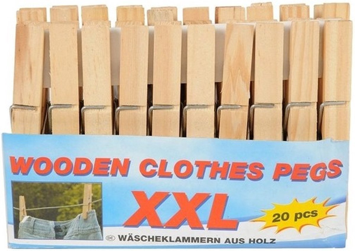 Goedkoopste Houten wasknijpers - 80 stuks - voordelige knijpers / wasspelden