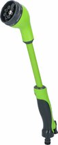 Verlengbaar telescopisch broespistool / sproeikop groen 38 cm - tuinartikelen - 8 waterstralen - spuitkop / spuitpistool