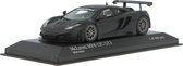 The 1:43 Diecast Modelcar of the McLaren MP4-12C GT3 in Matt Black. This scalemodel is limited by 400pcs.The manufacturer is Minichamps.