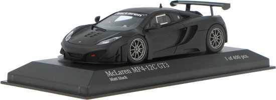 Miniature Minichamps 1/43 – McLaren MP4-12C GT3 (Noir Mat) – Occasion Très Bon état