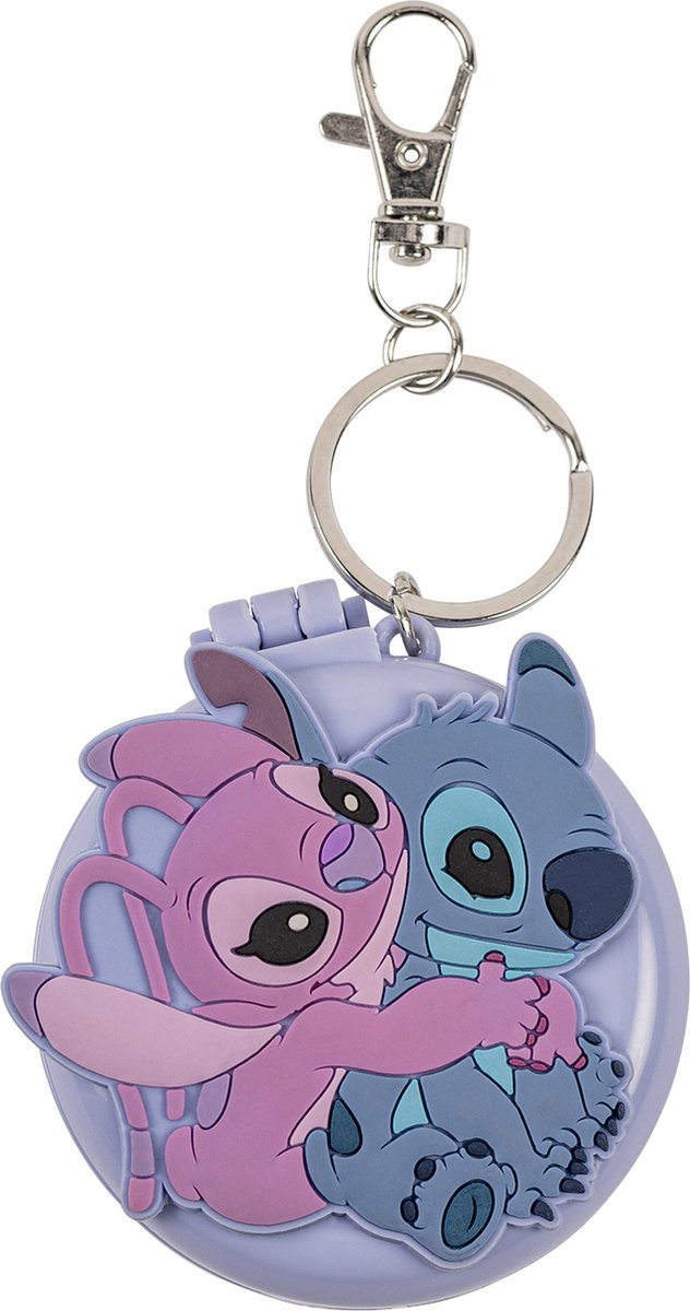 STITCH & ANGEL - Compact Mirror & Hairbrush Keychain