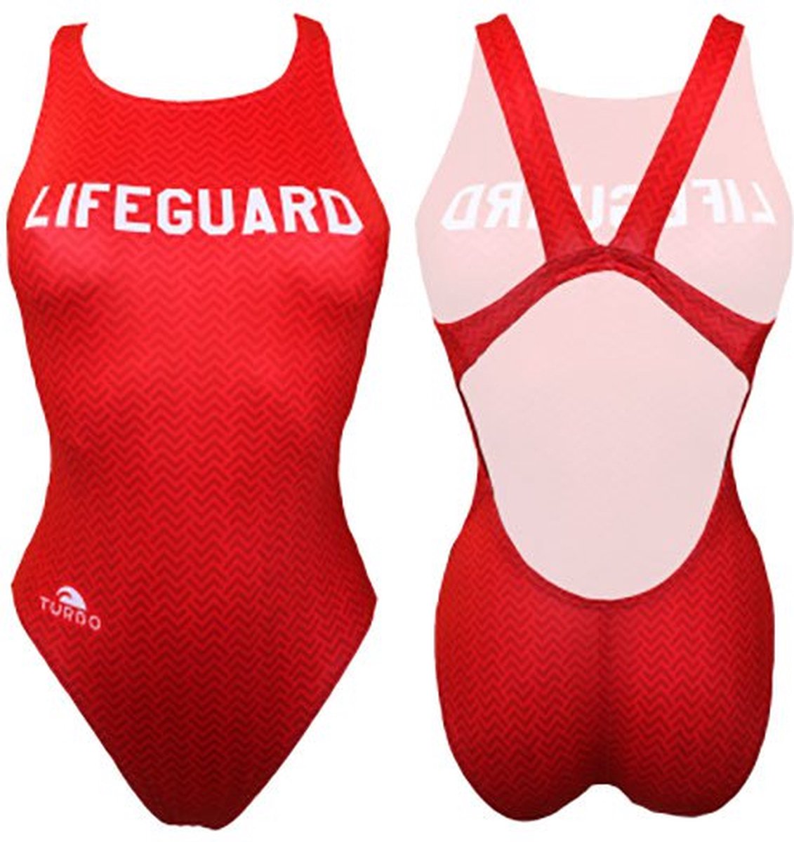 Turbo New Lifeguard Zwemkleding Rood M Vrouw Red