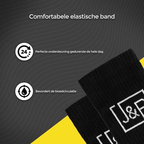 Jacob & Roy's 6 paires de Chaussettes de travail noires - Homme - Taille 35-38 - Sans couture