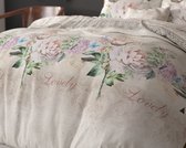 Sleeptime Lovely Flower Dekbedovertrek - 240 x 200/220 + 2 60 x 70 cm kussenslopen - Beige