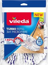 Vileda TURBO 3in1 Vervanging - 1 per verpakking - Microvezel - Voor harde vloeren - +40% extra reinigingsvermogen