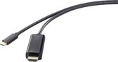 Renkforce USB-C / HDMI Adapterkabel USB-C stekker, HDMI-A-stekker 1.80 m Zwart UHD 4K @ 60 Hz RF-4531592 USB-C-displayk