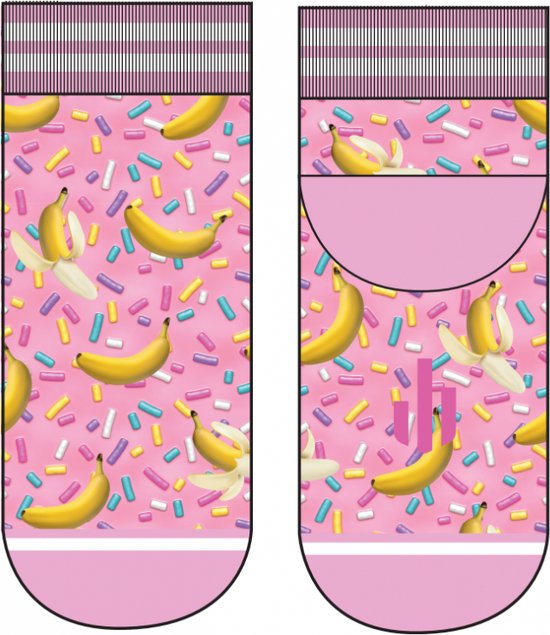 Sock My Sprinkle Banana- 39-42- naadloos- Moederdag cadeau - leuke sokken- vrolijke sokken
