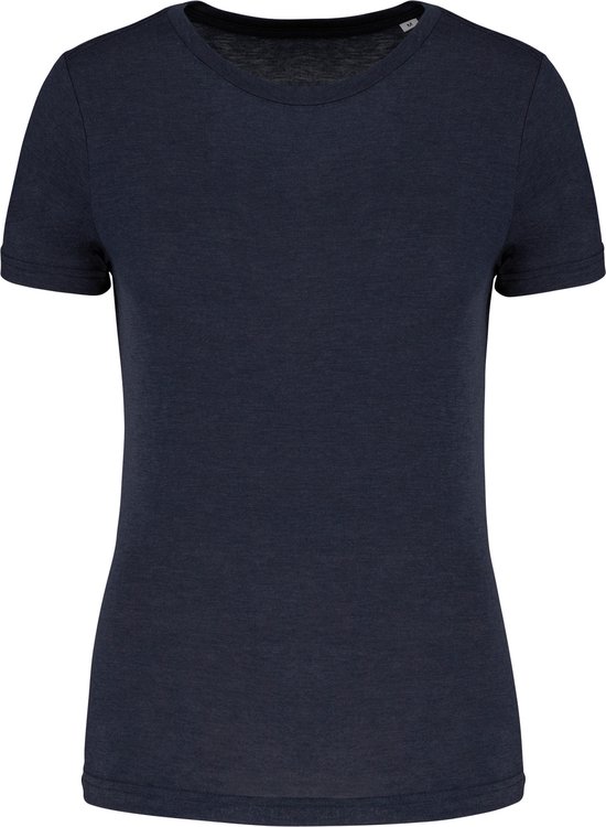 Damessport-T-shirt triblend met ronde hals 'Proact' French Navy Heather - S