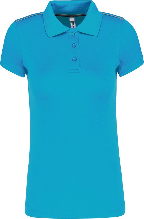 Damessportpolo 'Proact' met korte mouwen Light Turquoise - S