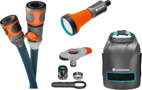 GARDENA Textielslang Liano Xtreme 10 m, Flexibele Waterslang 13 mm met Kraanstuk, Reguleerventiel en Opbergtas
