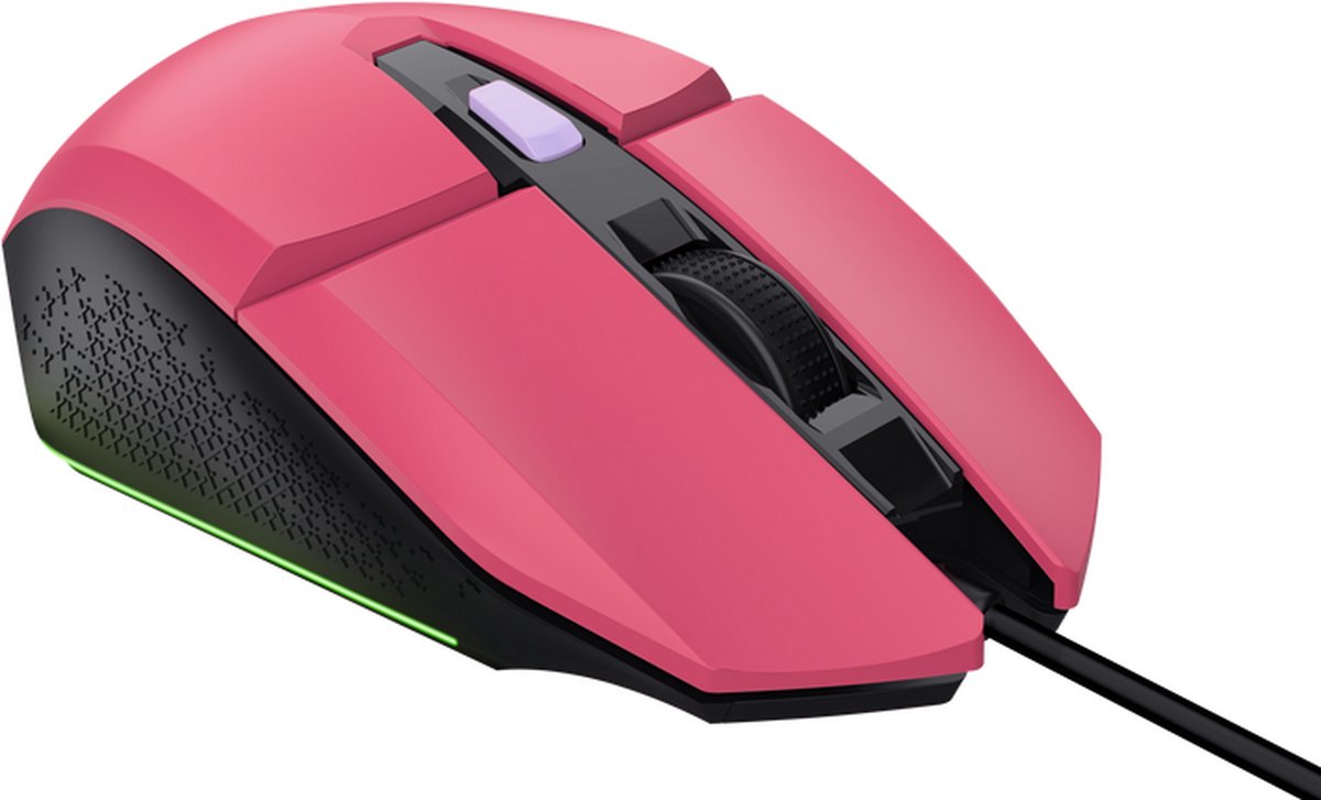 Trust GXT 109 Felox Souris de jeu lumineuse USB 6400 DPI Rose