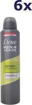 6x Dove Deospray Men - Care Sport Active + Fresh 250ml