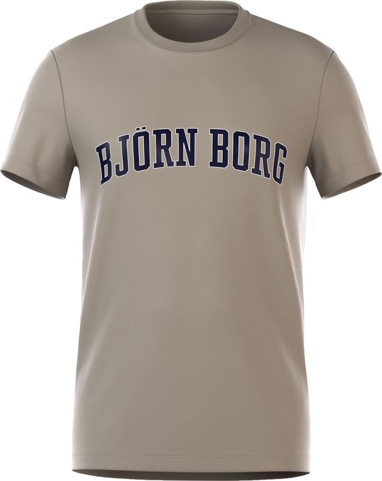 SINGLES DAY! Bjorn Borg - Essential T-Shirt Khaki - Heren - Maat L - Regular-fit