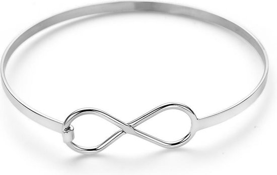 Twice As Nice Armband in edelstaal, infinity 6 cm