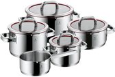 WMF Function4 - Pannenset - 5-delig - Geschikt voor Inductie - RVS - Met Deksel