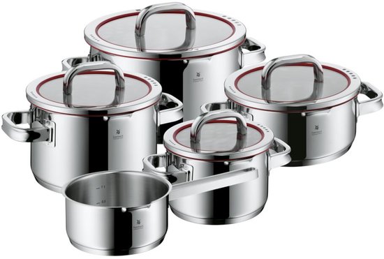 WMF Function4 - Pannenset - 5-delig - Geschikt voor Inductie - RVS - Met Deksel