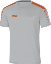 JAKO Shirt Power Korte Mouw Grijs-Oranje Maat 4XL