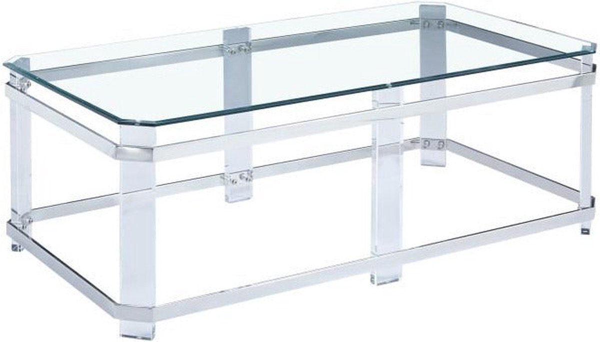 Linne Salontafel Clear Silver 130CM