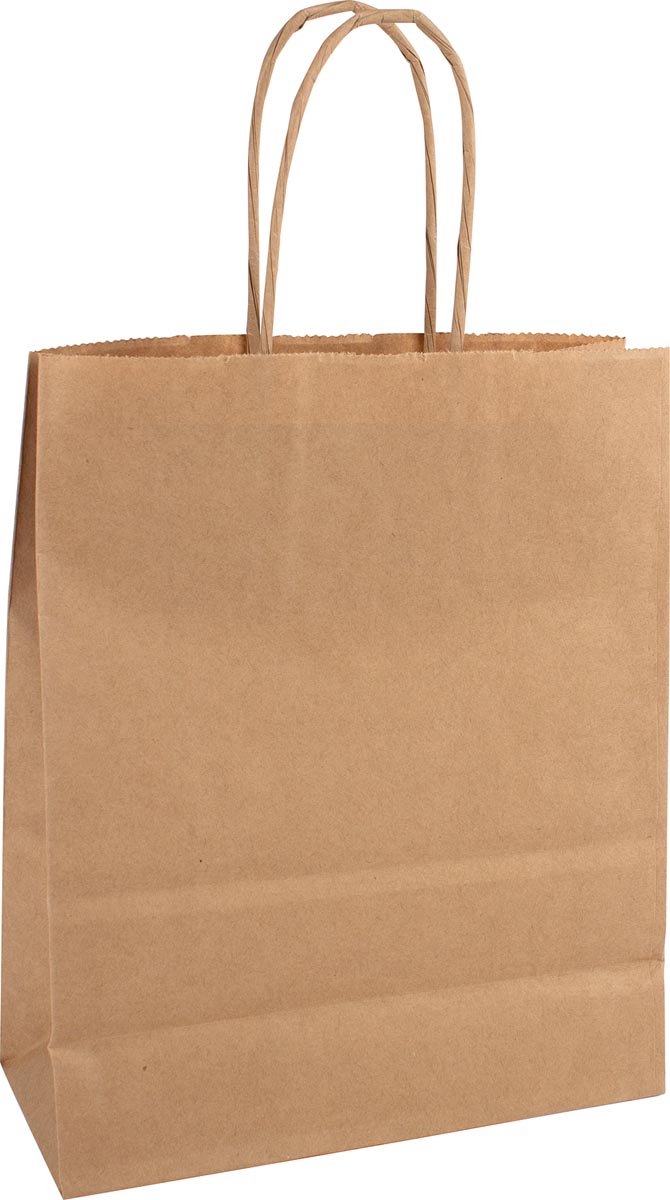 Q-Connect Papieren zak, ft 18 x 8 x 22 cm, bruin 50 stuks