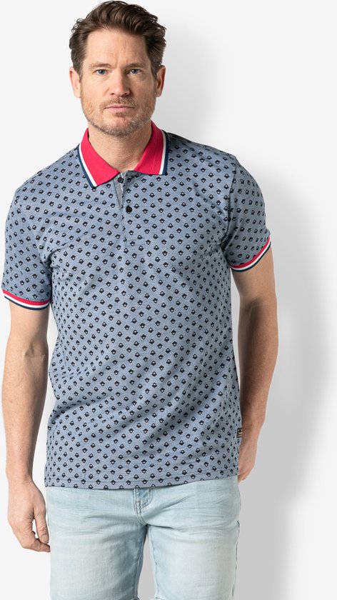 Twinlife Polo en piqué pour homme aop graphic - Polos - Durable - Élastique - Blauw - S