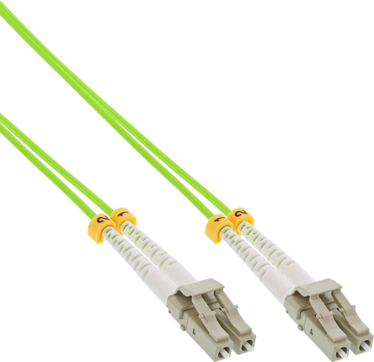 InLine LC Duplex Optical Fiber Patch kabel - Multi Mode OM5 - groen / LSZH - 10 meter