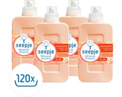 Seepje Wasverzachter Sandelhout en Perzik - 120 wasbeurten - 4 x 750 ml