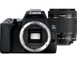 Canon EOS 250D + 18-55mm f/3.5-5.6 DC III + Cameratas + 16GB Geheugenkaart + Lensdoek - Zwart