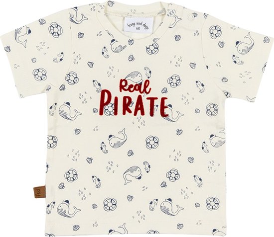 Frogs and Dogs-Pirate T-shirt Pirate-Off White - Maat 80
