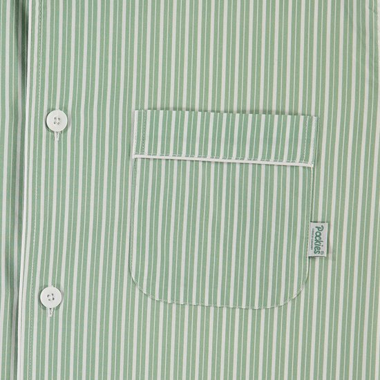 Pockies - Green Doubles Pyjama Shirt - Pyjama Shirts - Maat: M