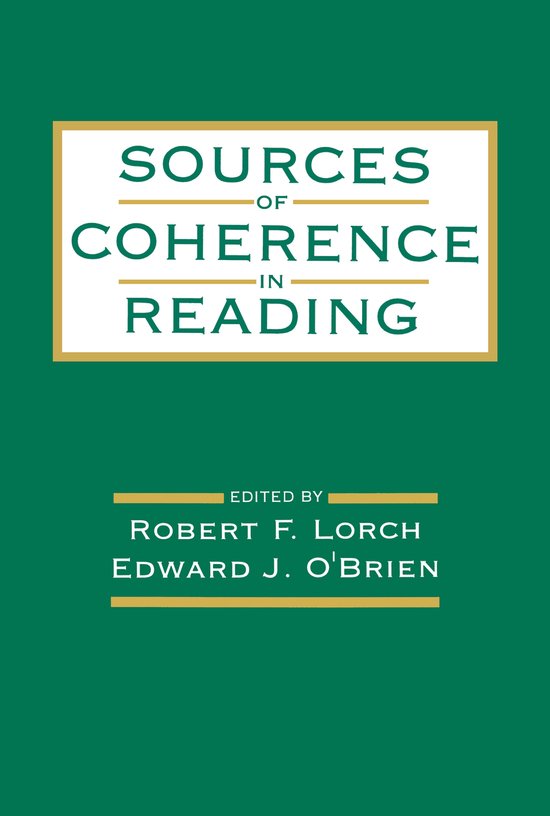 Sources Of Coherence In Reading - cover