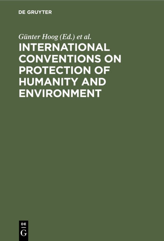 International Conventions on Protection of Humanity and Envi ... - cover