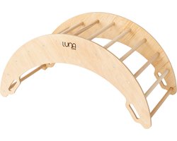 foto van Luna Toys Naturel Houten Klimboog LU-36882