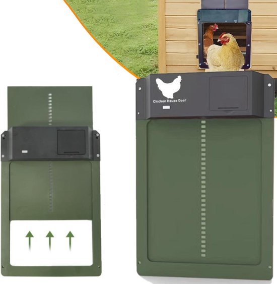 Wafel Leuren postkantoor GlodiGoods® Kippenluik automatisch deur op batterijen - hokopener voor  kippendeur –... | bol.com