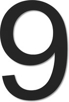 LIROdesign – Huisnummer nr. 9  – Huisnummer zwart – Huisnummerbord