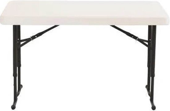 Lifetime - Heavy Duty - Werktafel - Inpaktafel - Buffettafel - 122 cm - hoogte verstelbaar - off white van Lifetime — afbeelding 3