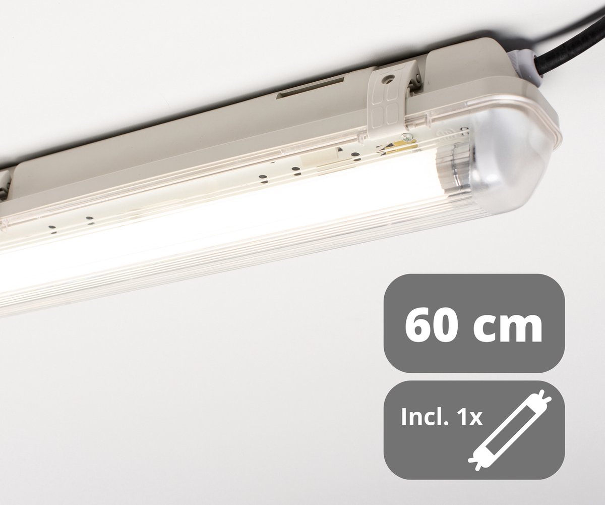 EasyFix LED TL Verlichting set 60 cm - dubbel armatuur incl. 2 LED buizen - 4000K - IP65