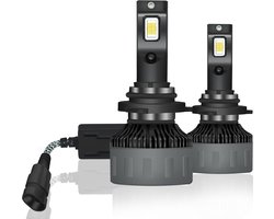 TLVX HIR2 9012 Premium High Power LED lampen 31.200 Lumen 6000k Helder Wit licht (set 2 stuks) CANBUS EMC adapter, Extra Fel Wit licht, CSP LED CHIP 100 Watt Auto, Dimlicht - Grootlicht - Koplampen - Autolamp - Autolampen - 12V - APK Lichtbeeld