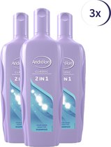 Andrélon 2in1 Shampoo - 3 x 300 ml - Voordeelverpakking