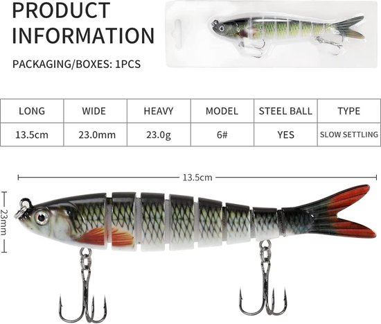 Lok Rapala Jointed Shad Rap - 8g - Hard kunstaas - Roofvissen - Visserij