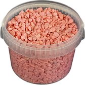 Decoratieve rocks - 3 liter in emmer - kleur: roze - kiezels om te knutselen - roze kiezels - roze steentjes