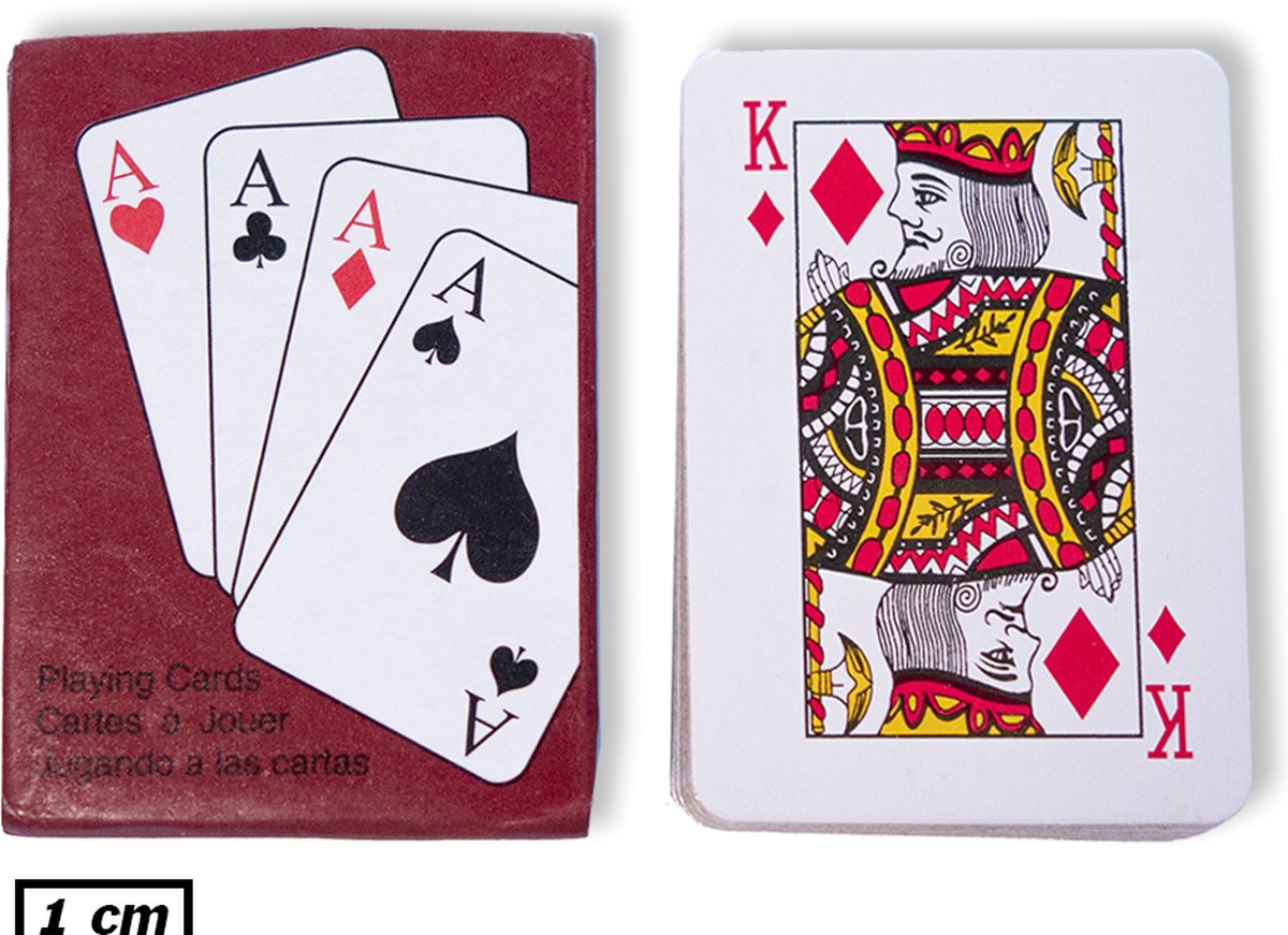 Mini speelkaarten set van Ikgaopavontuur - 52 speelkaarten & 2 jokers - klein kaartspel