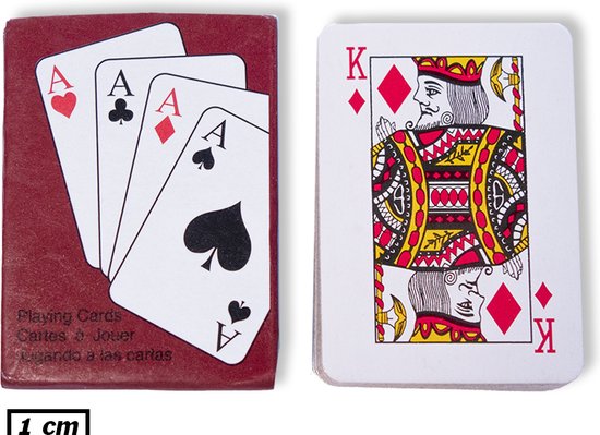 Mini speelkaarten set van Ikgaopavontuur - 52 speelkaarten & 2 jokers -  klein... | bol.com